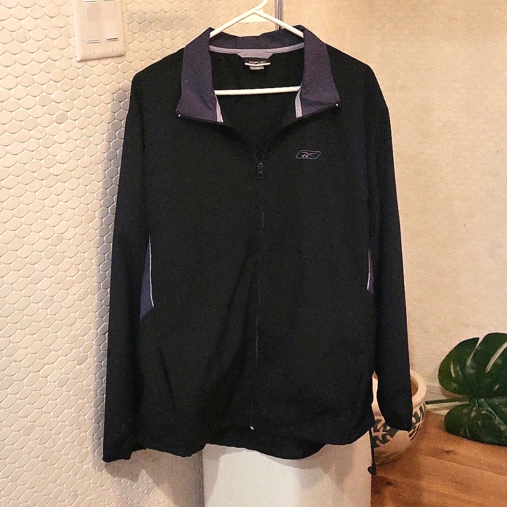 Rbk Black Windbreaker Large Jacket
